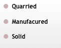 Quarried
Manufacured
Solid